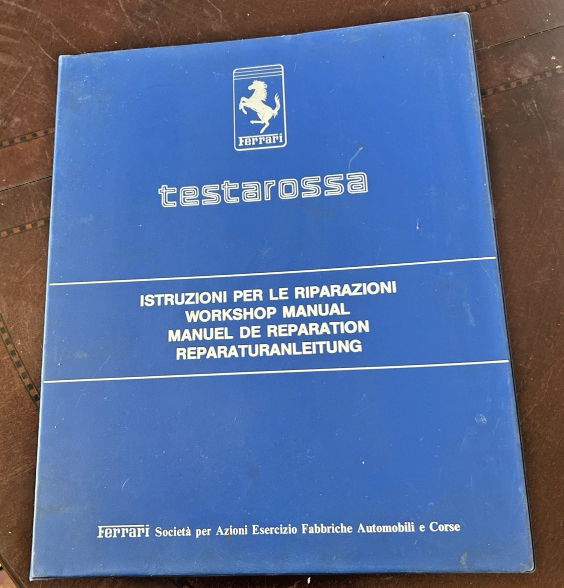 FERRARI  TESTAROSSA OWNERS WORKSHOP | REPAIR INSTRUCTIONS HANDBOOK ORIGINAL