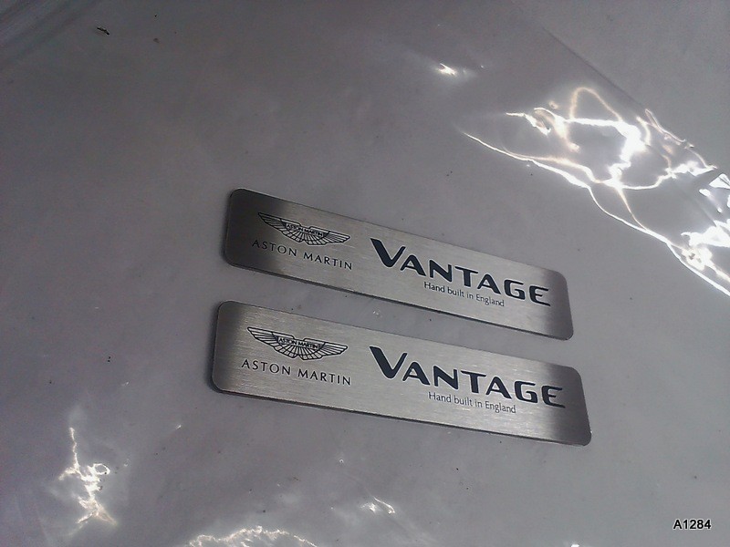 2 Original Aston Martin Vantage 2019 Standard Door Sill Plaques KY63-80-10020