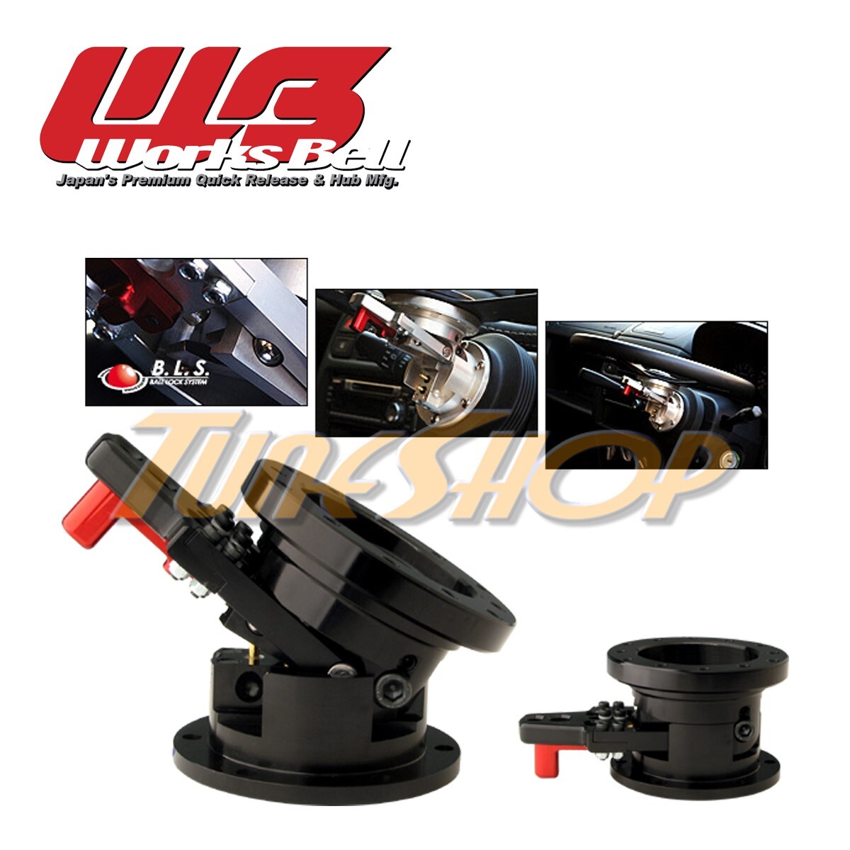 WORKSBELL RAPFIX GTC FLIP UP TILT QUICK RELEASE SYSTEM STEERING WHEEL HUB BLACK