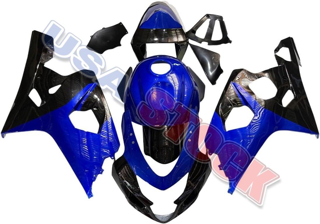SW Injection Blue Black Fairing Fit for SUZUKI 2004-2005 GSXR 600/750 a0106