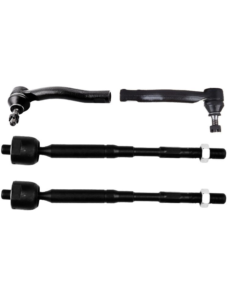 Front Inner + Outer Tie Rod Links Kit 4x Set Fits 2003 2004-2008 Toyota Corolla