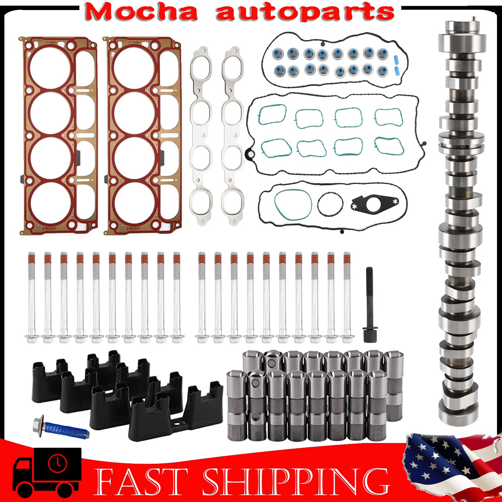NON AFM Deleted Lifters Kit Camshaft Kit Fits 14-20 Chevy GMC Gen V L86 L87 6.2L
