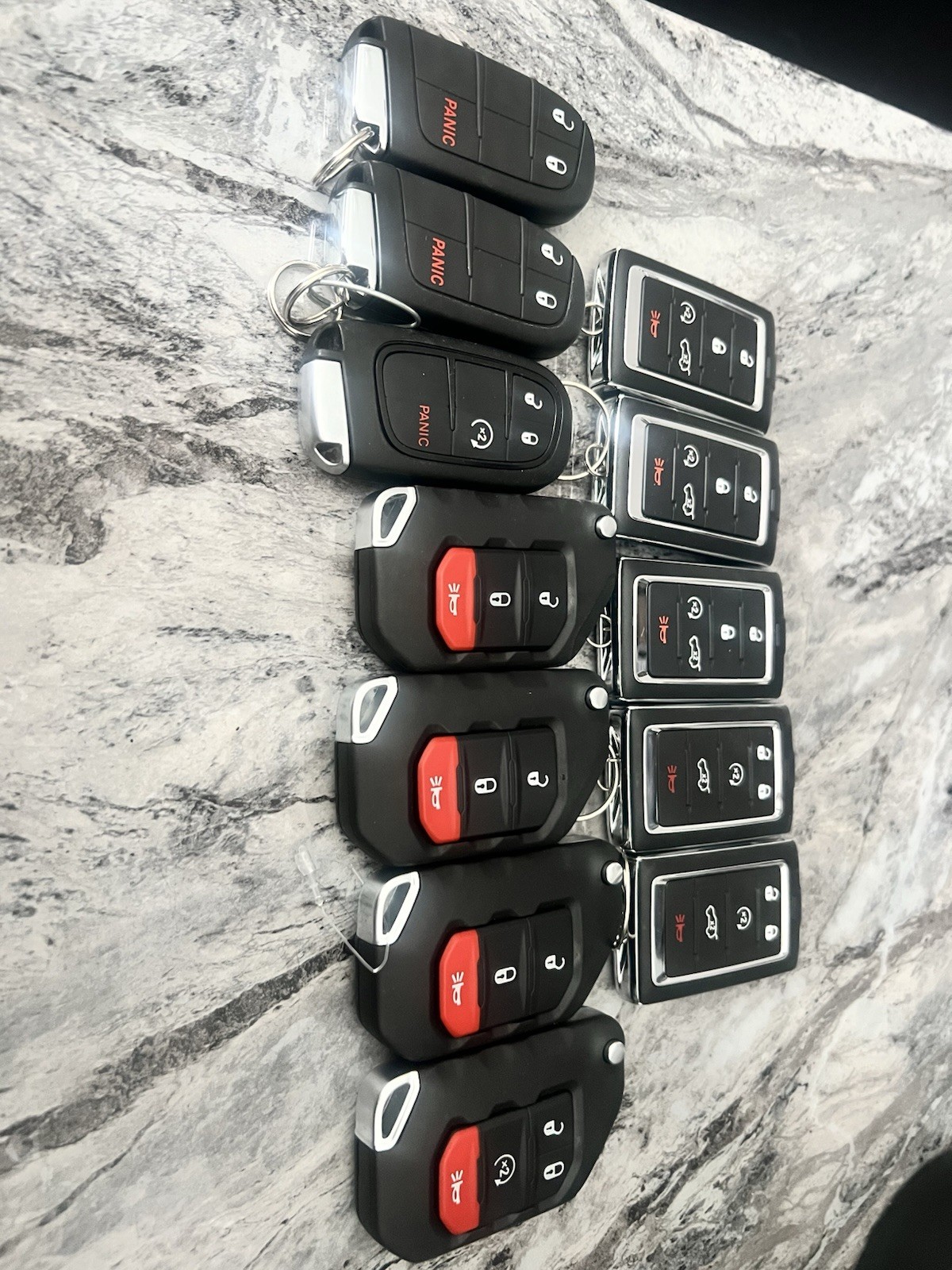 Mixed Lot Of 12 Jeep Key Fobs LOCKED/Used In Good Condition Read Description