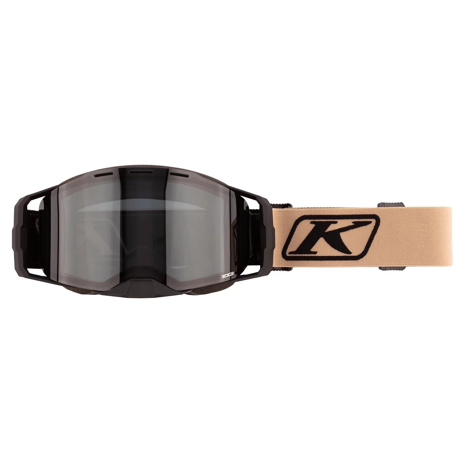 KLIM Edge Snow Goggle Frameless Snowmobile Gear - Montana Tan - Smoke Tint Lens