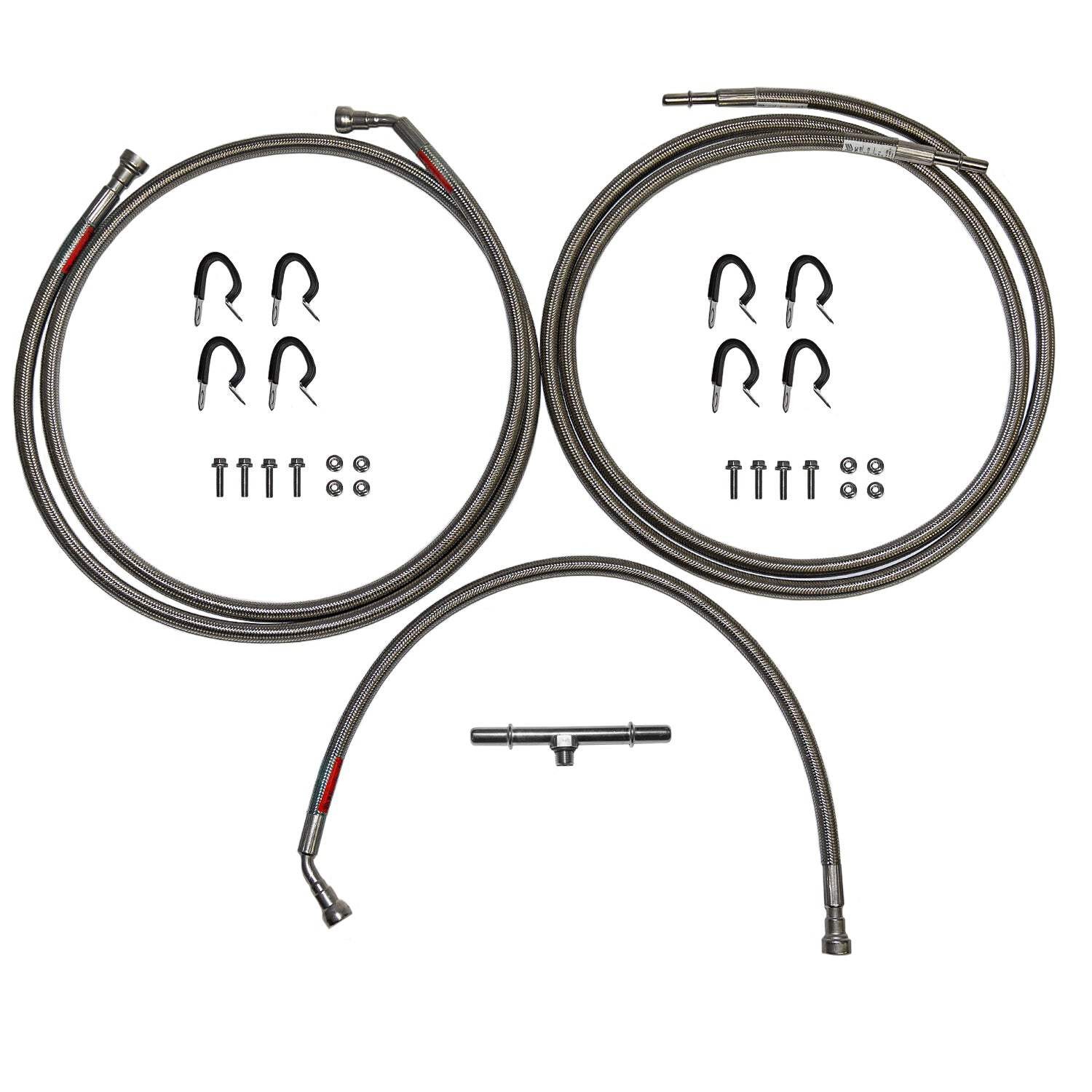 QFF0026SS- 08-14 GM 1500 SUV Quick Fix Fuel Line Kit; Braided Stainless Braided