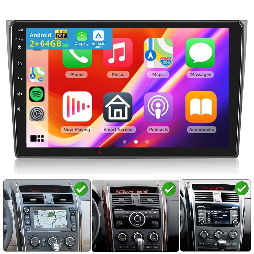 For 2007-2015 Mazda CX-9 Android 15 Car Stereo Radio GPS NAV WiFi Carplay 2+64GB