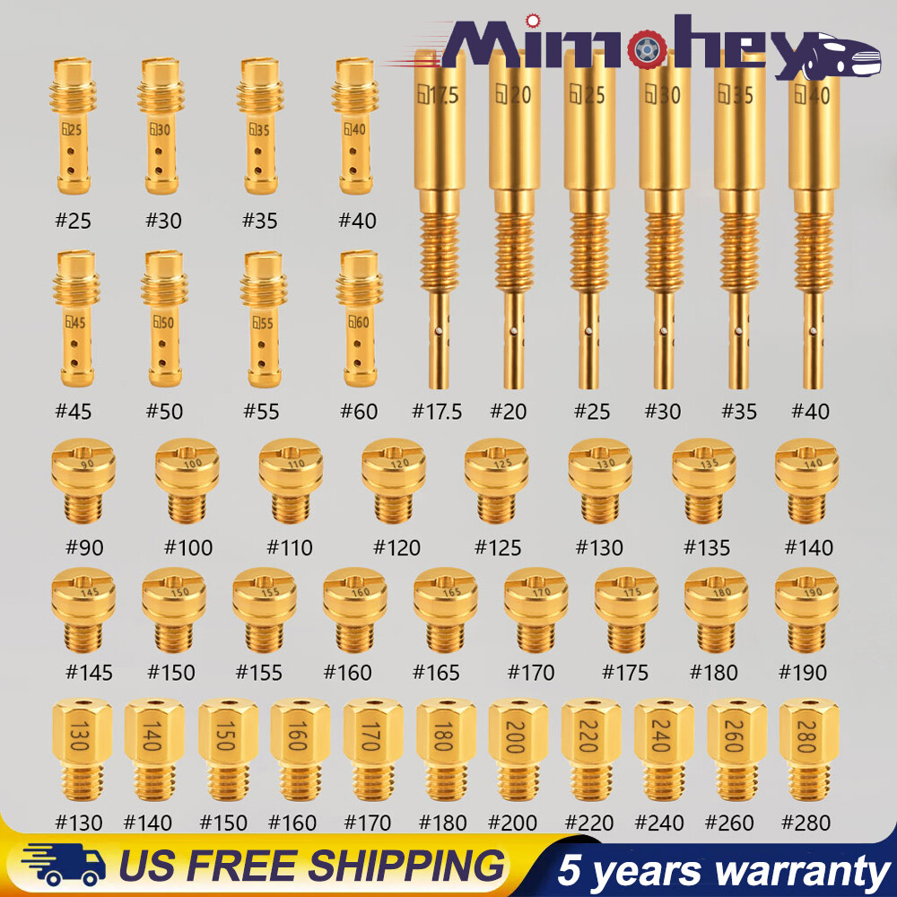 42Pcs Carburetor Jet Kit for Mikuni Main N100.604 VM28/486 VM4/042 VM22/210 USA 42Pcs Carburetor Jet Kit for Mikuni Main N100.604 VM28/486 VM4/042 VM22/210 USA