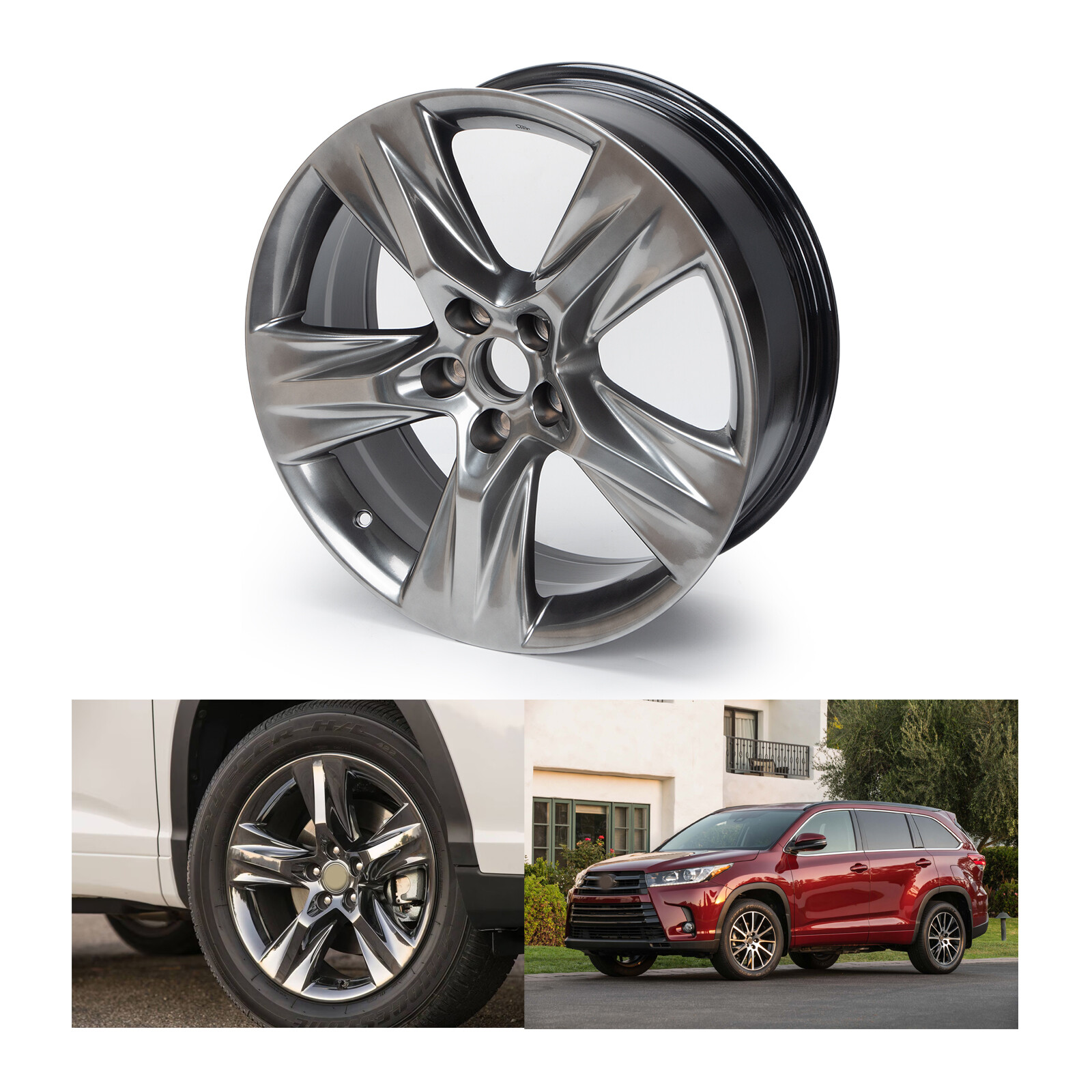 NEW 19 Inch Wheel Rim For 2014 - 2019 Toyata Highlander 19 NEW 19 Inch Wheel Rim For 2014 - 2019 Toyata Highlander 19