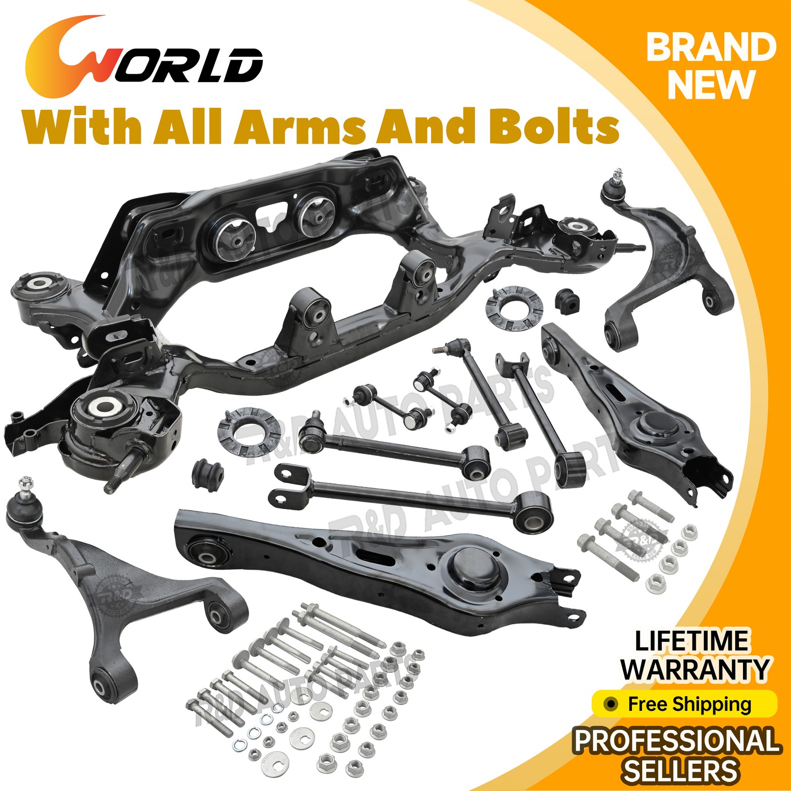 For 11-13 Kia Sorento 10-12 Hyundai SantaFe Rear Crossmember Subframe Suspension