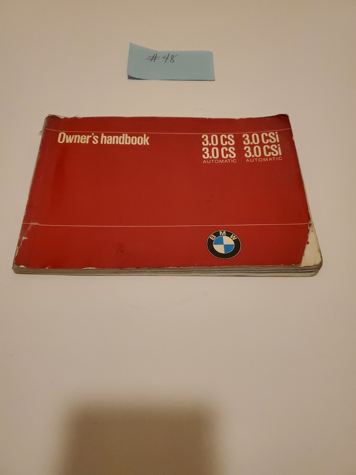 BMW 3.0 CS 3.0 CSi Car Owners Handbook 1972 (Automatic) EXTREMELY RARE ORIGINAL BMW 3.0 CS 3.0 CSi Car Owners Handbook 1972 (Automatic) EXTREMELY RARE ORIGINAL