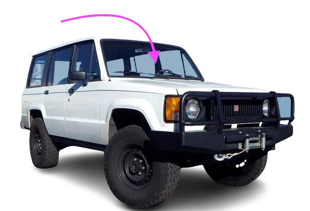 Fits: 1984-1991  Isuzu Trooper 2/4 Door Utility  Front Windshield Glass