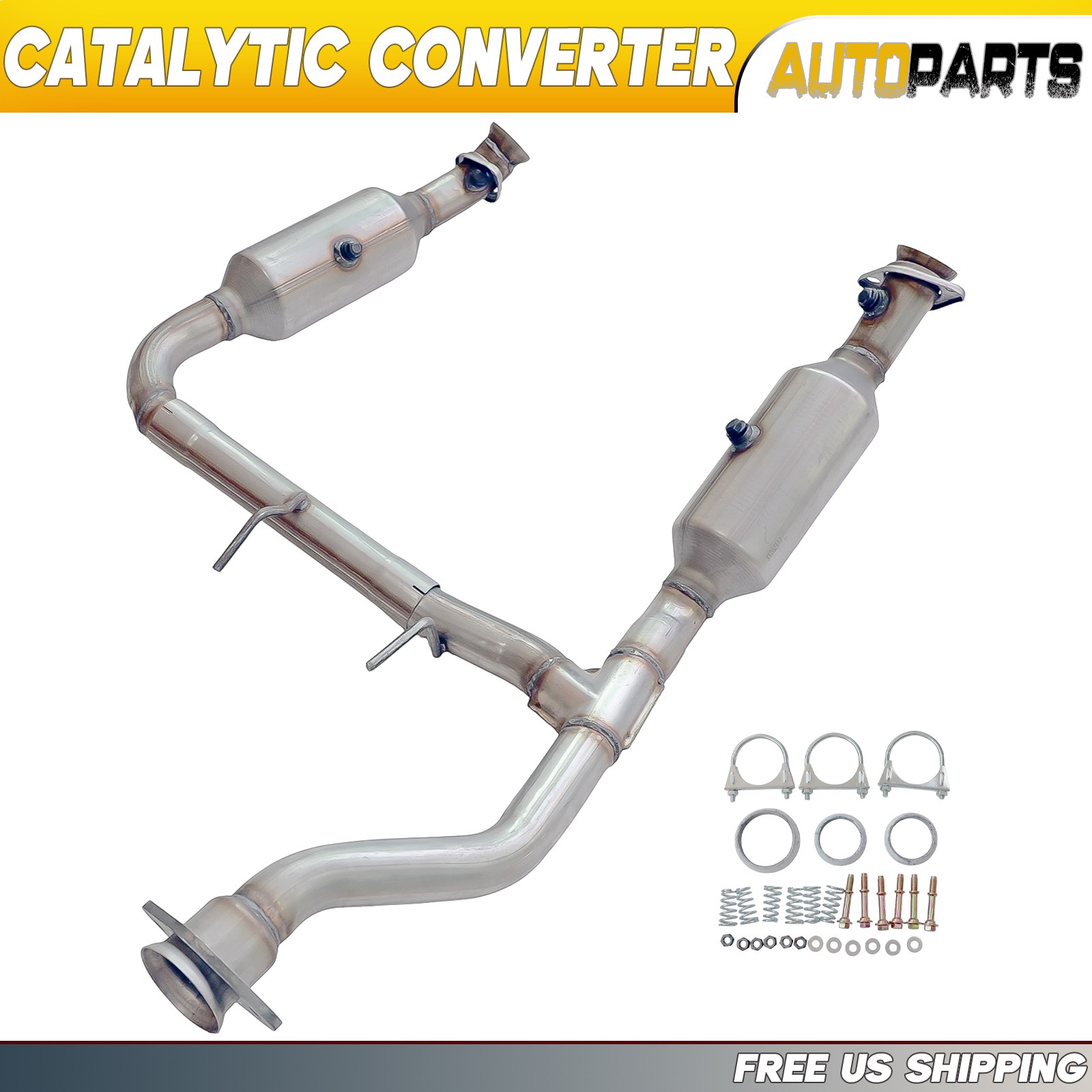 2pcs Front Left & Right Catalytic Converter for Ford F-150 2009-2010 V8 4.6L