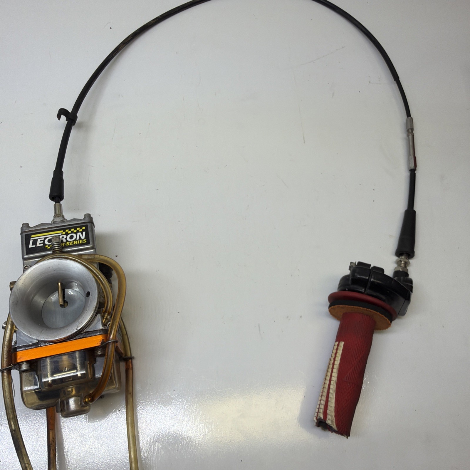 08 - 15 KTM 150 SX 38MM LECTRON H SERIES CARB THROTTLE ASSEMBLY CABLE 08 - 15 KTM 150 SX 38MM LECTRON H SERIES CARB THROTTLE ASSEMBLY CABLE