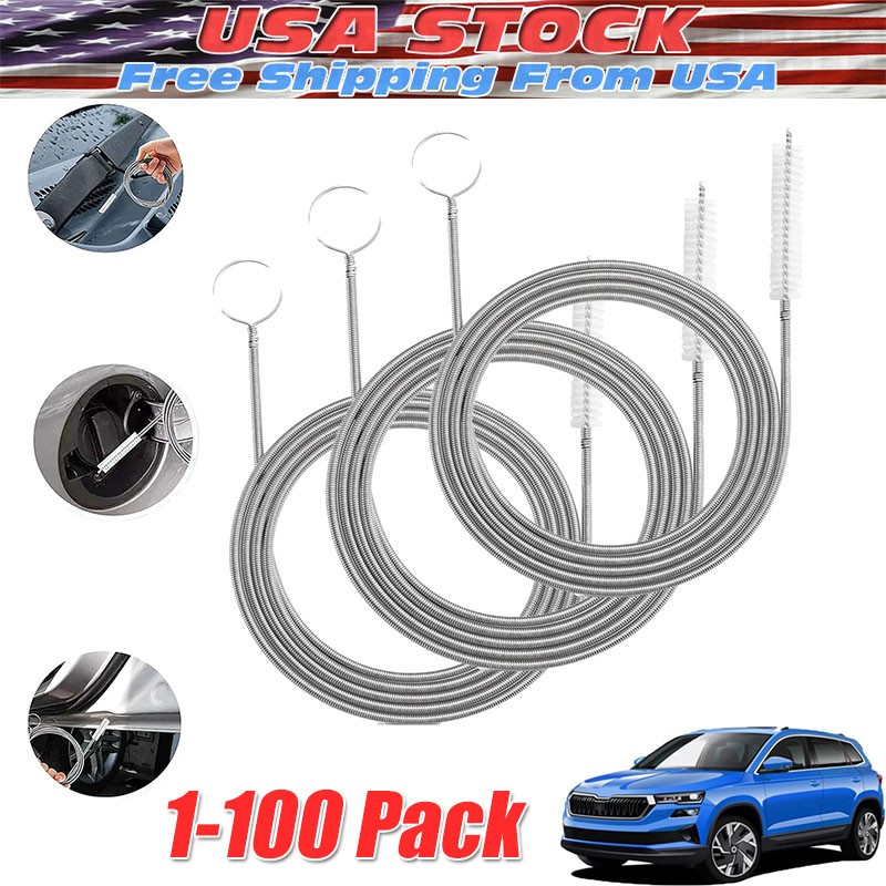 Refrigerator Scrub Brush Flexible Cleaner Hole Car Sunroof Drain Clog Remover