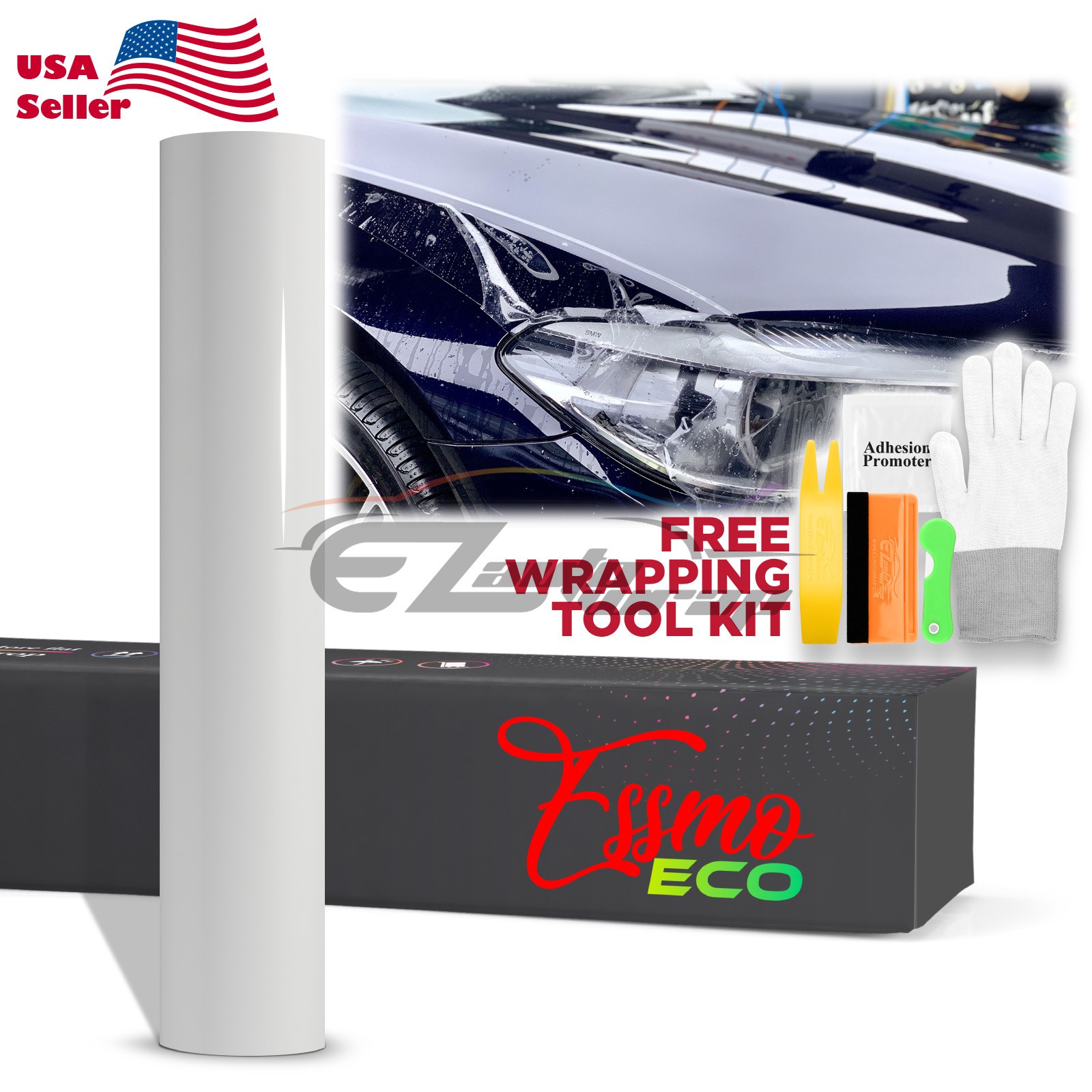 PPF ECO Clear Gloss Paint Protection Film Invisible Scratches Shield 7.5mil Bra PPF ECO Clear Gloss Paint Protection Film Invisible Scratches Shield 7.5mil Bra