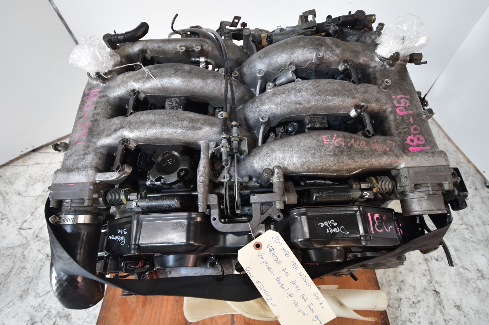 1990-1996 Nissan 300ZX VG30DETT 3.0L Twin Turbo Engine Compress. Tested @180 PSI