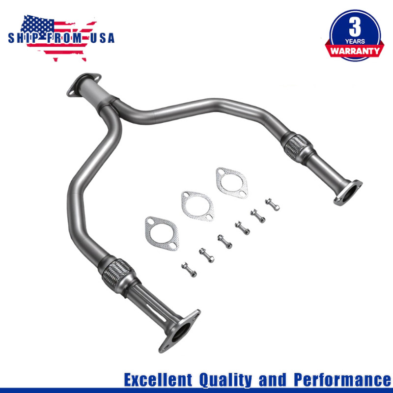 Y Pipe Exhaust w/ Flex FITS Infiniti Q40 Q50 Q60 2014-2018 3.7L DOHC N/A
