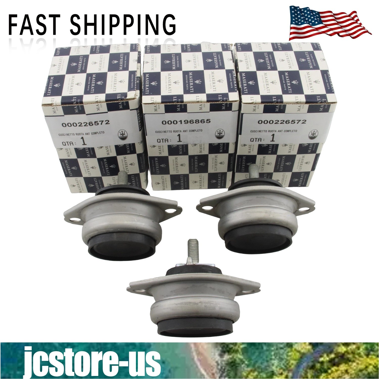 3pcs Genuine Engine & Transmission Mount kit fits Maserati Quattroporte GT GC