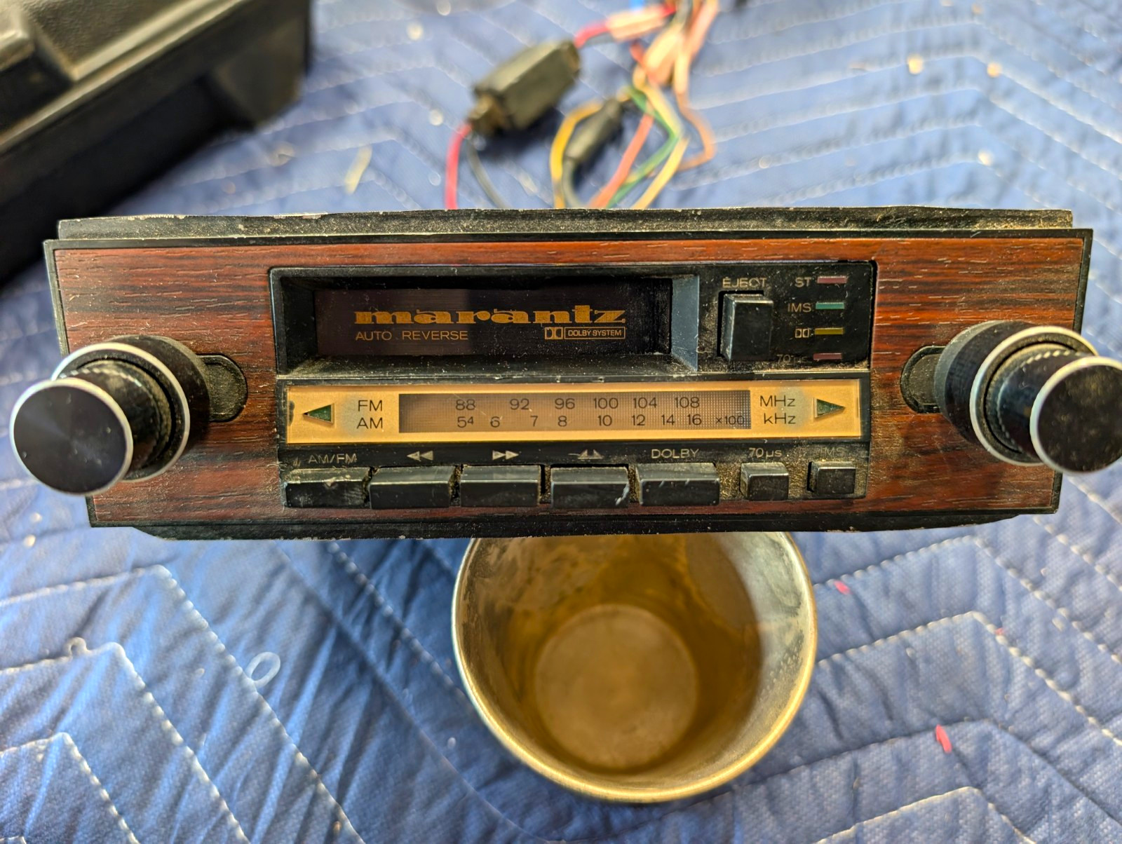 Rare vintage Marantz Model CAR-322 in-dash car stereo receiver.