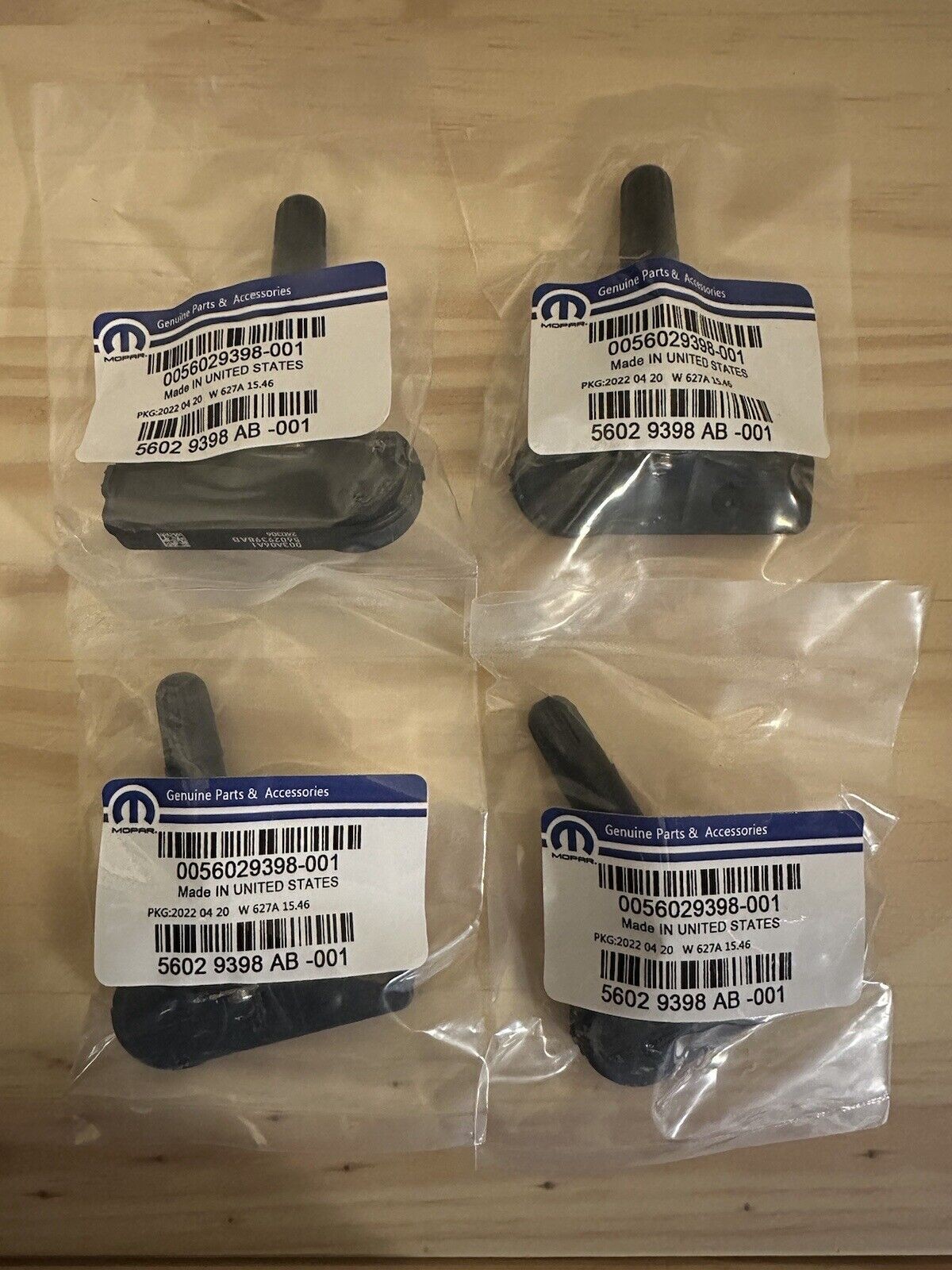 4pcs OEM Mopar TPMS For Dodge Chrysler Jeep RAM 56029398AB