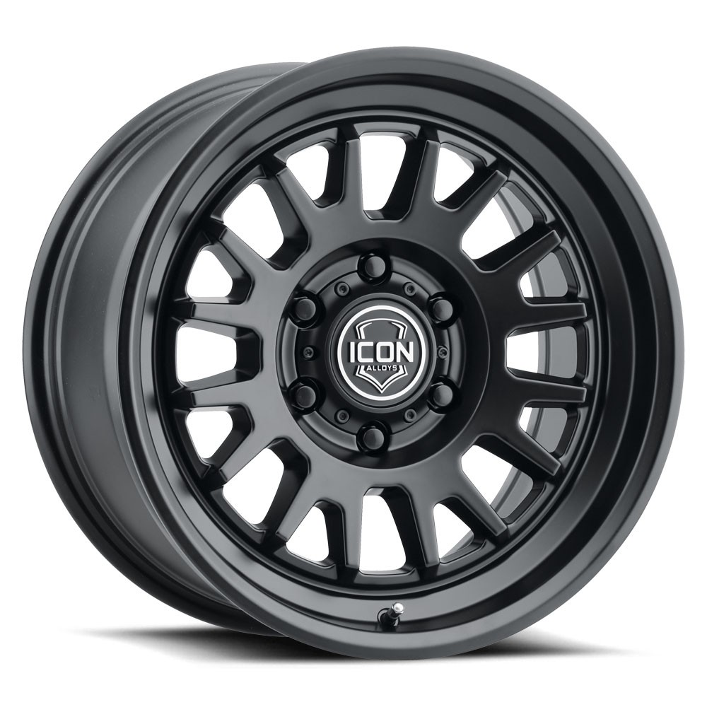ICON Alloys Anza, Satin Black, 17 x 8.5 / 5 x 150, 25mm Offset, 5.75 ICON Alloys Anza, Satin Black, 17 x 8.5 / 5 x 150, 25mm Offset, 5.75