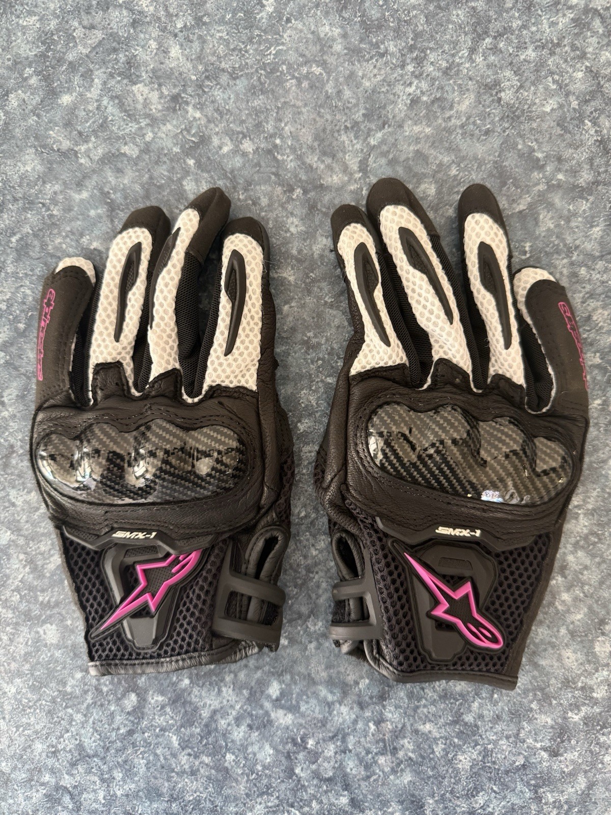 Alpinestars Stella Ladies SMX-1 AIR Black Fushia Womens Gloves Small