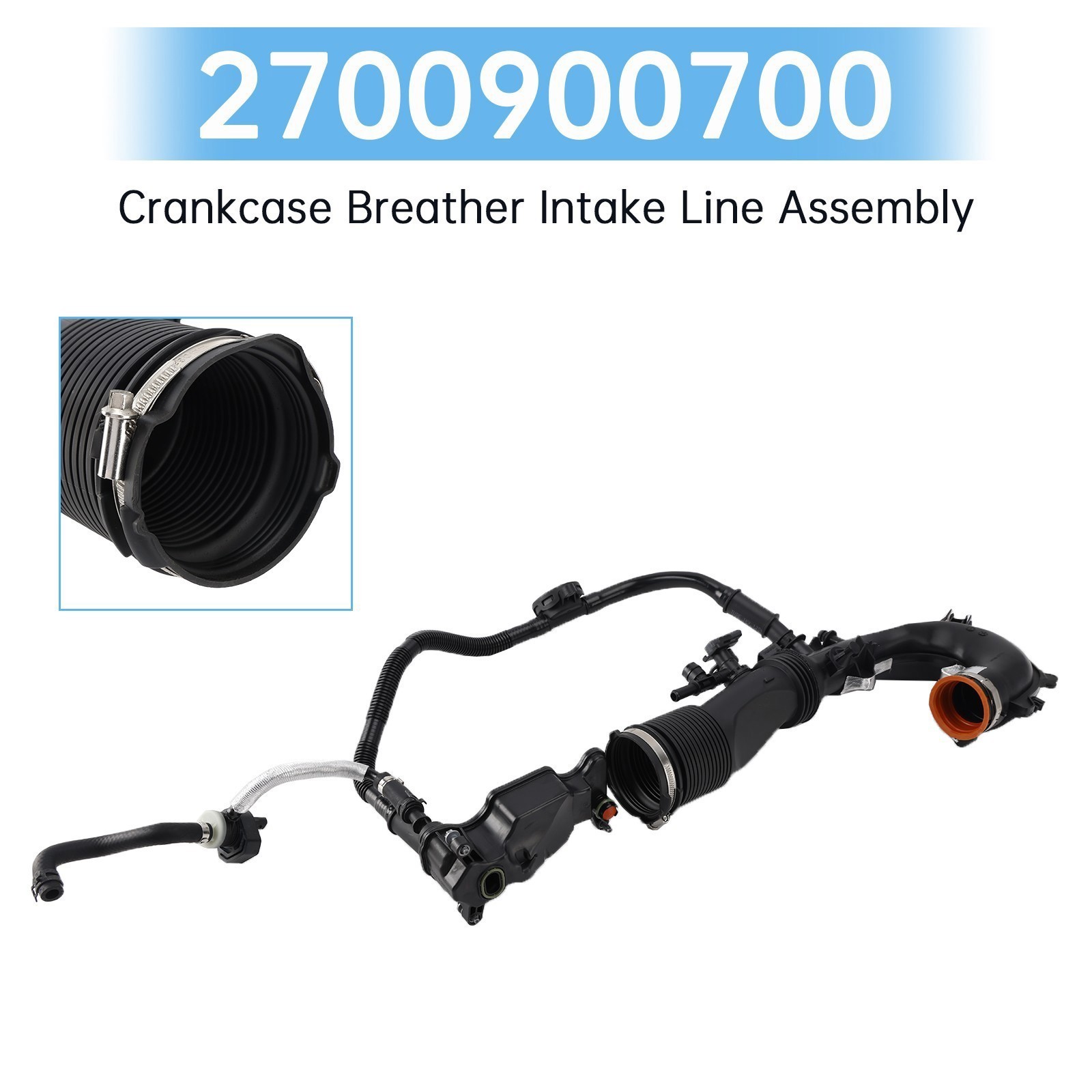 2700900700 Crankcase Breather Intake Line Assembly for Benz M270 X156 2014-2019