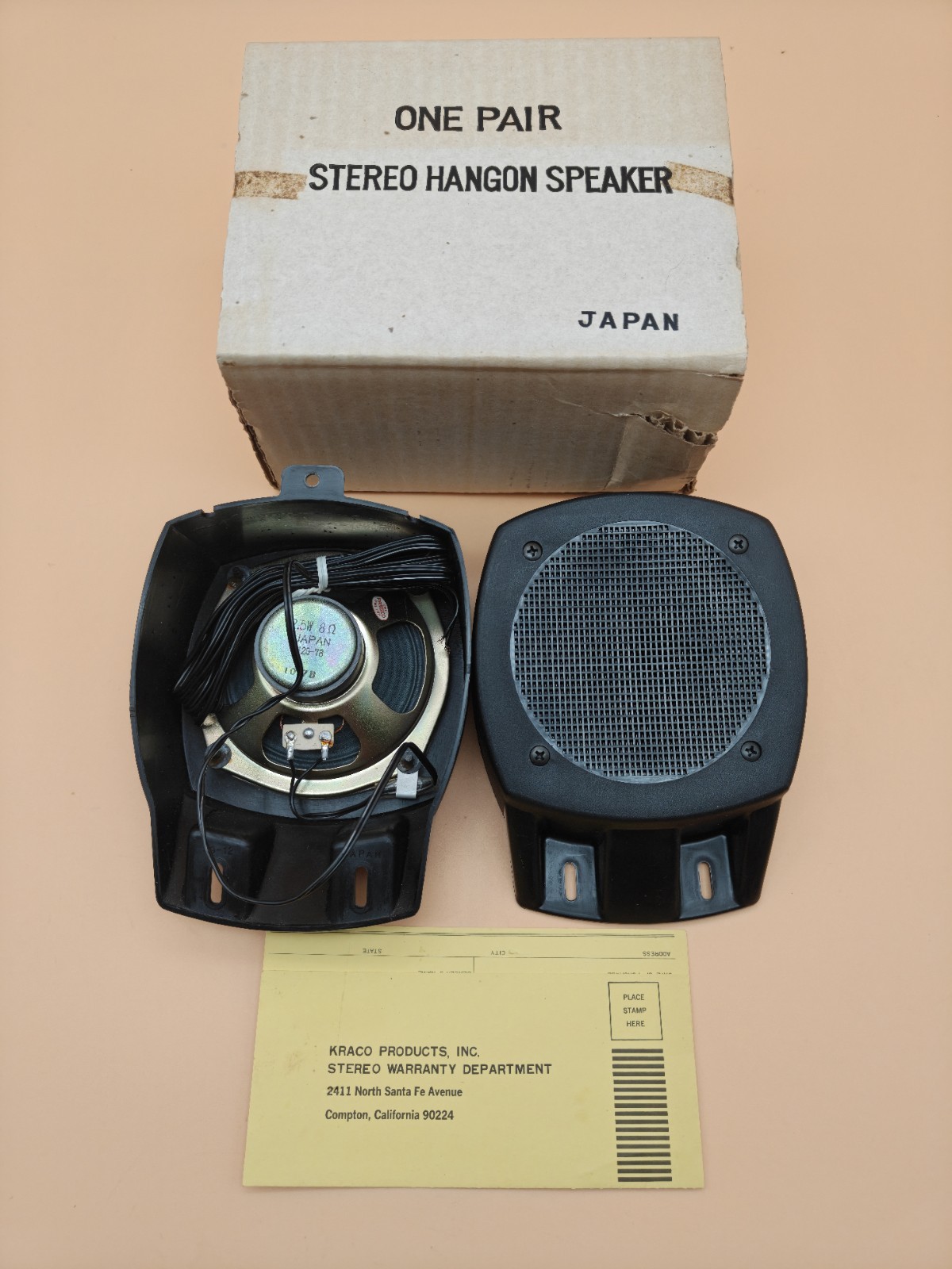 Vintage Toyota Land Cruiser FJ40 FJ45 Rear Hang-On Speaker Pair Japan w/ Box