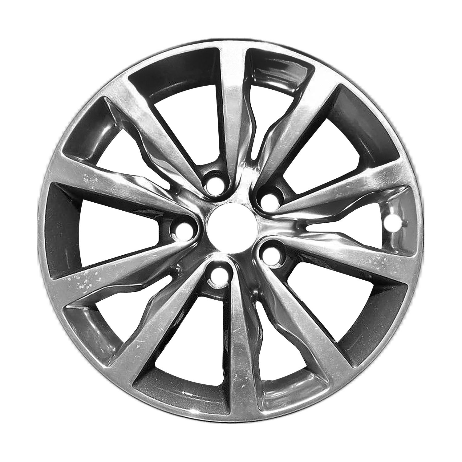 Used Polished and Painted Dark Charcoal Metallic Aluminum Wheel 18 x 8