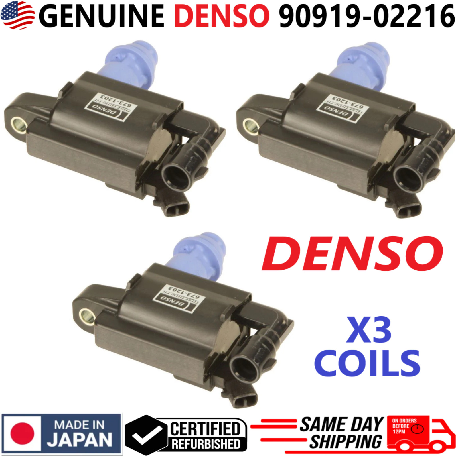 GENUINE Ignition Coils For 1998-2005 Lexus GS300 IS300 Toyota Supra, 90919-02216