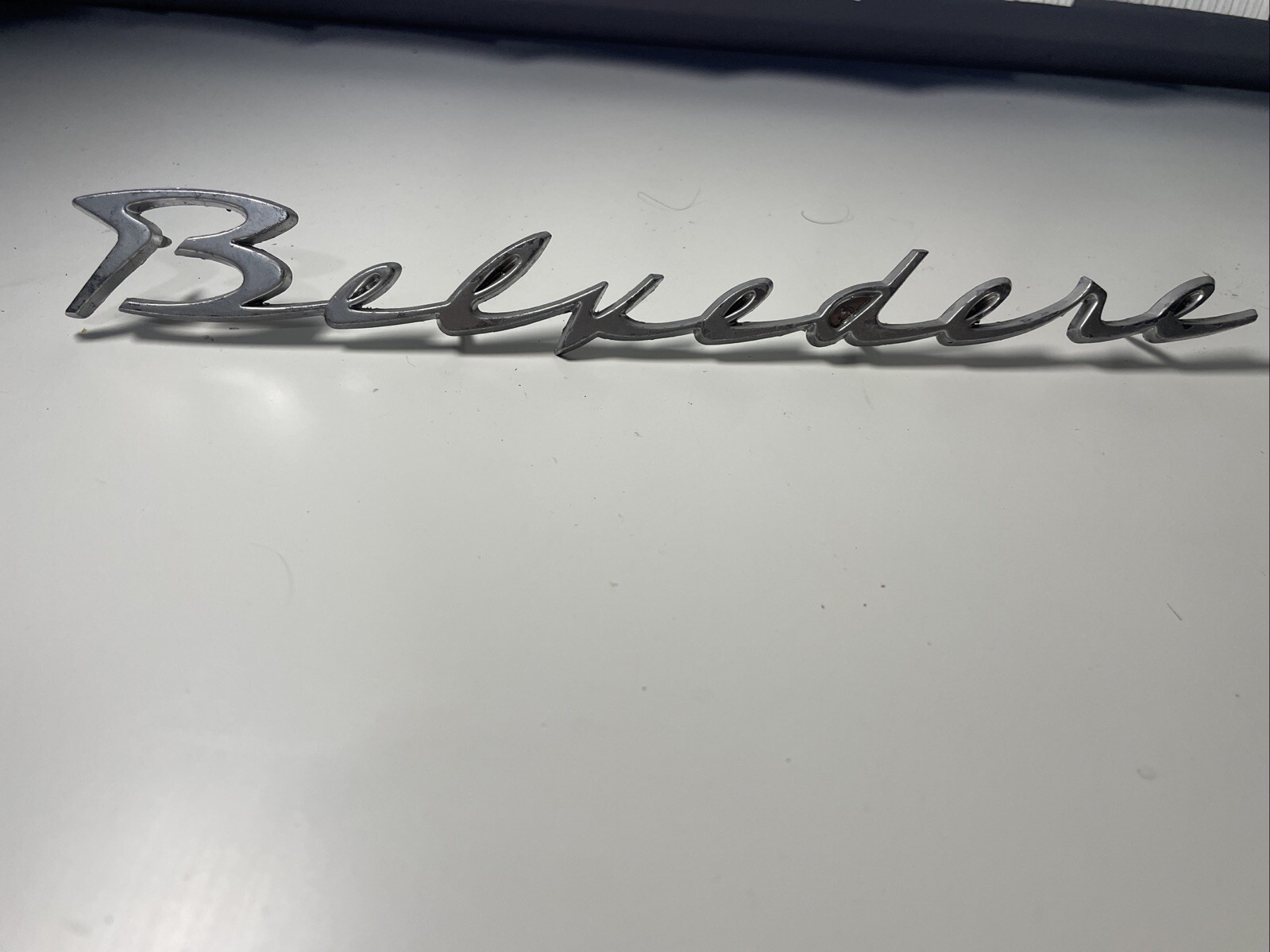 VINTAGE 1962-64 PLYMOUTH BELVEDERE EMBLEM  ORIGINAL P/N 2216066  11 1/4\
