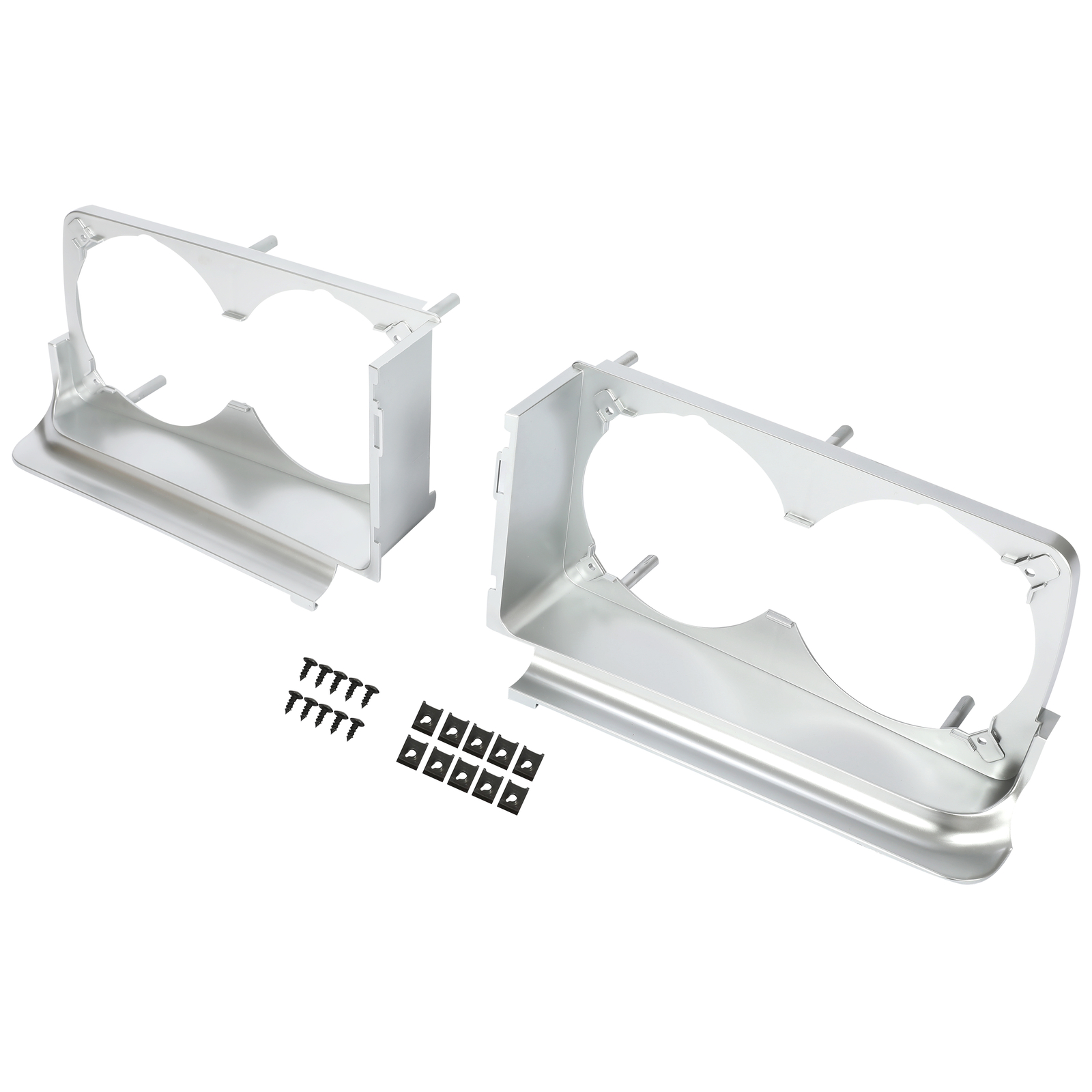For 1971-1972 Oldsmobile Cutlass F85 Pair Headlight Bezel Headlamp Housings