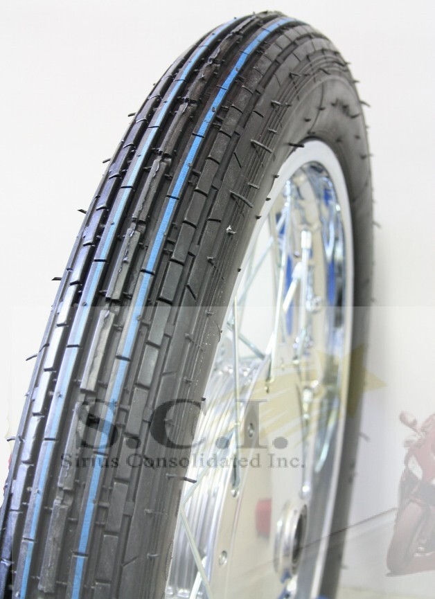 HONDA CB350 CB360 CB350F CB400F LIBERTY 6 PLY FRONT TUBED TIRE 3.00-18 L/R440lbs
