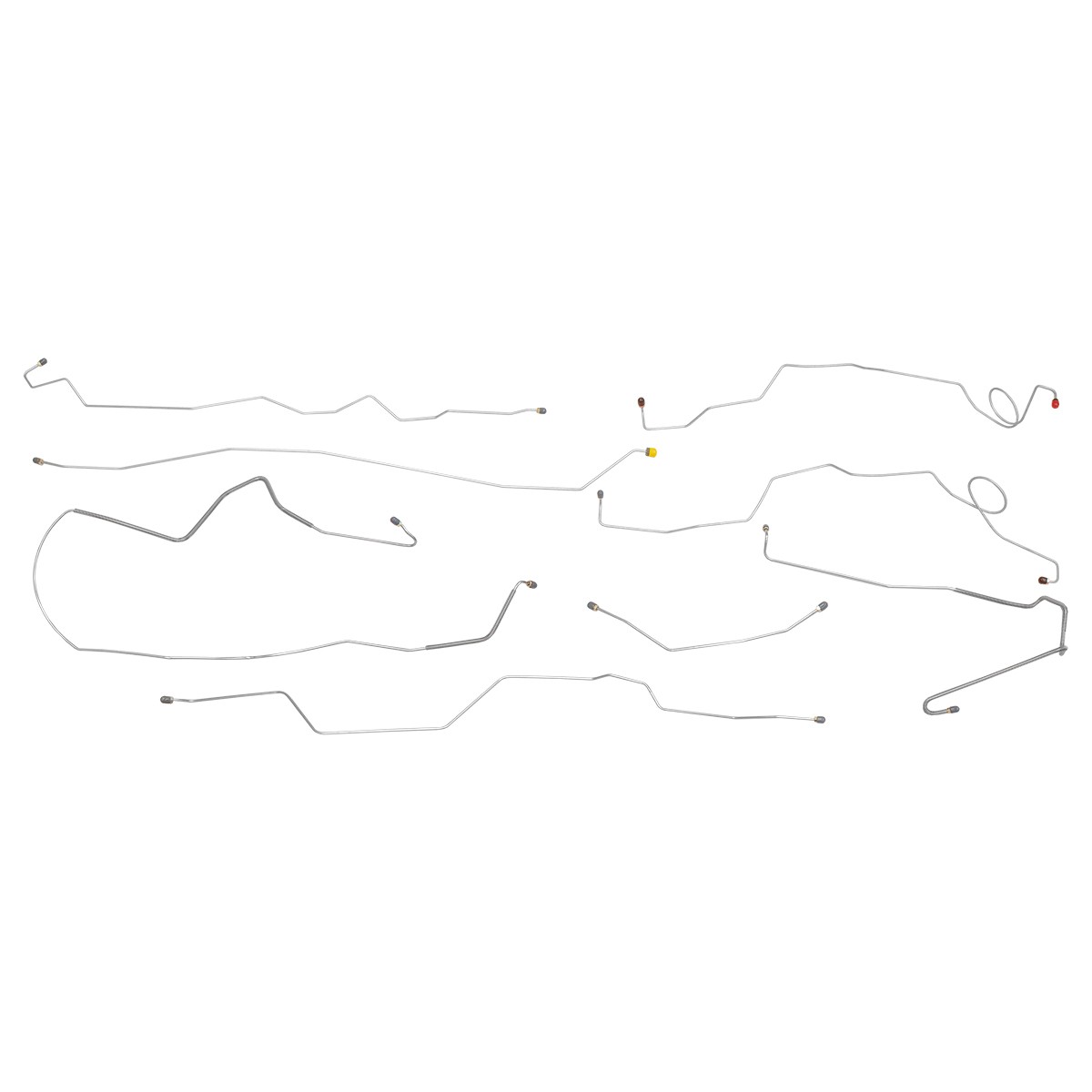 1973 Ford Truck F100 Short Bed Power Disc 2wd Brake Line Kit 8pc Stainless