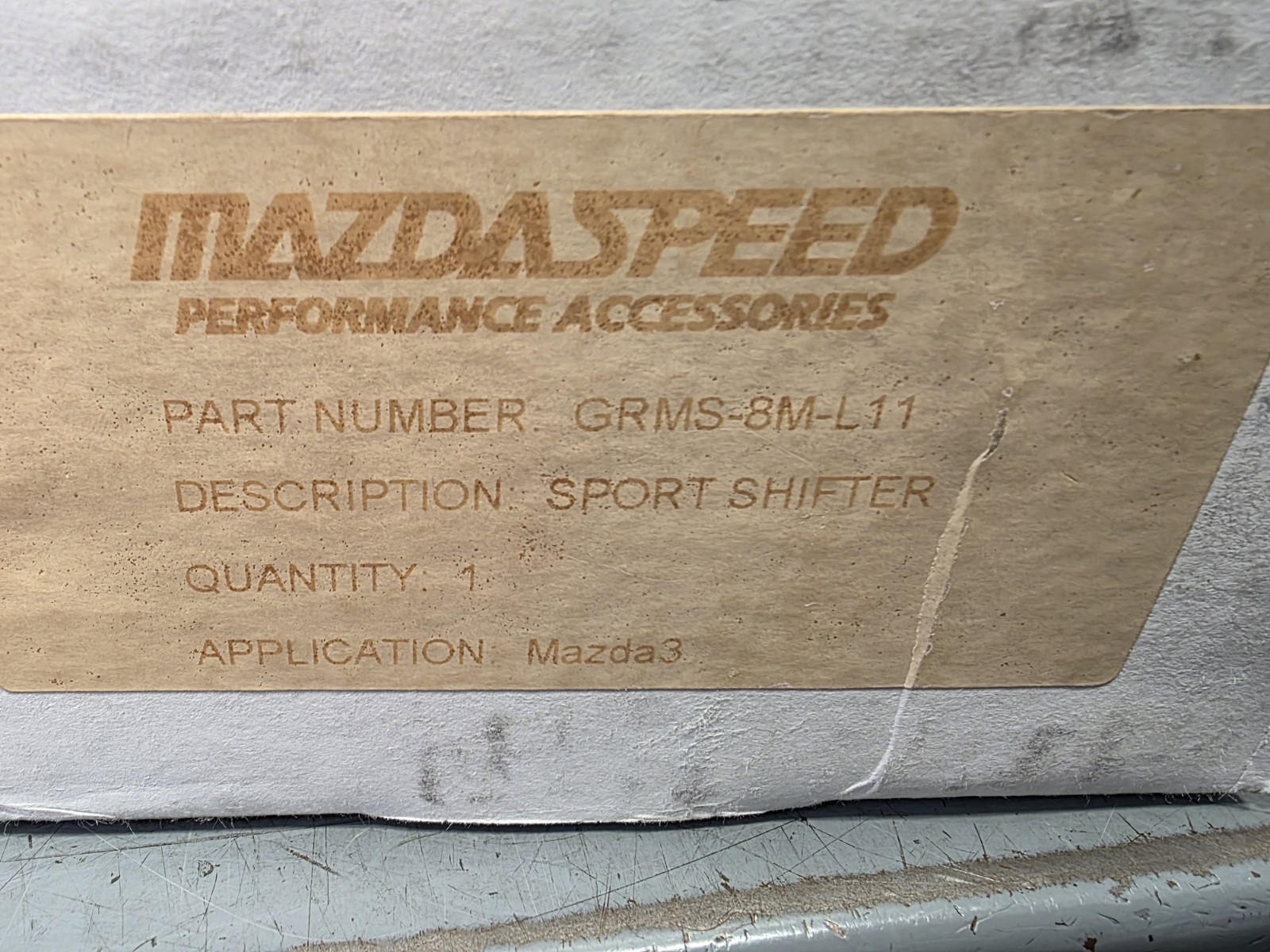 GRMS-8M-L11 Mazda Mazdaspeed Shirt Shifter 2004 2005 2006 2007 2008 2009 Mazda3 