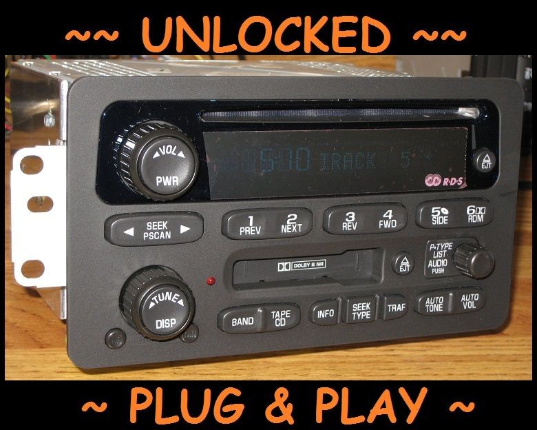 UNLOCKED OEM 2001-2005 Chevy Venture MONTE CARLO SS CD Cassette Radio Impala