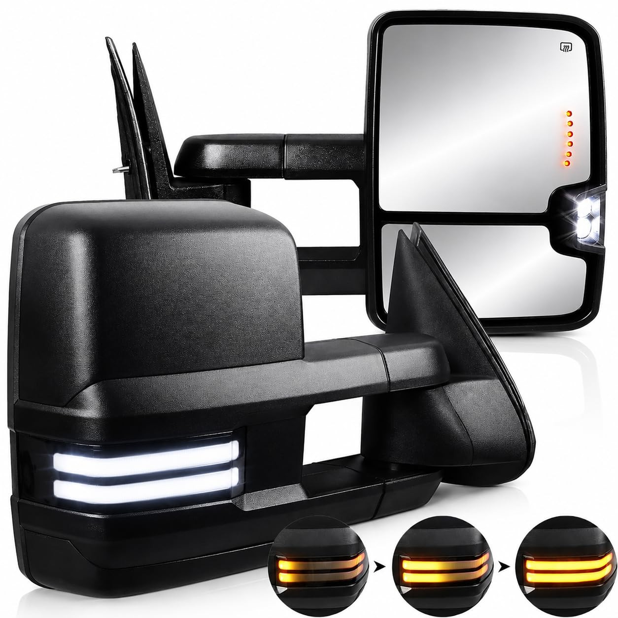KUIPERAUTO Pair Power Heated Towing Mirrors Comp KUIPERAUTO Pair Power Heated Towing Mirrors Comp
