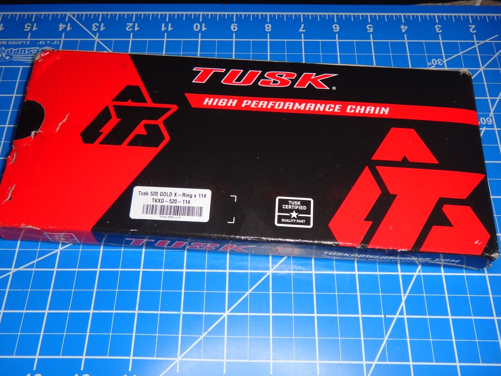 Tusk 520 Gold X-Ring Chain 114 Link ~  TKXG-520-114