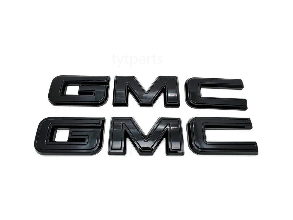 NEW 2019-25 GMC Sierra 1500 2500HD 3500HD Front Rear Gloss Black OVERLAY Emblem NEW 2019-25 GMC Sierra 1500 2500HD 3500HD Front Rear Gloss Black OVERLAY Emblem