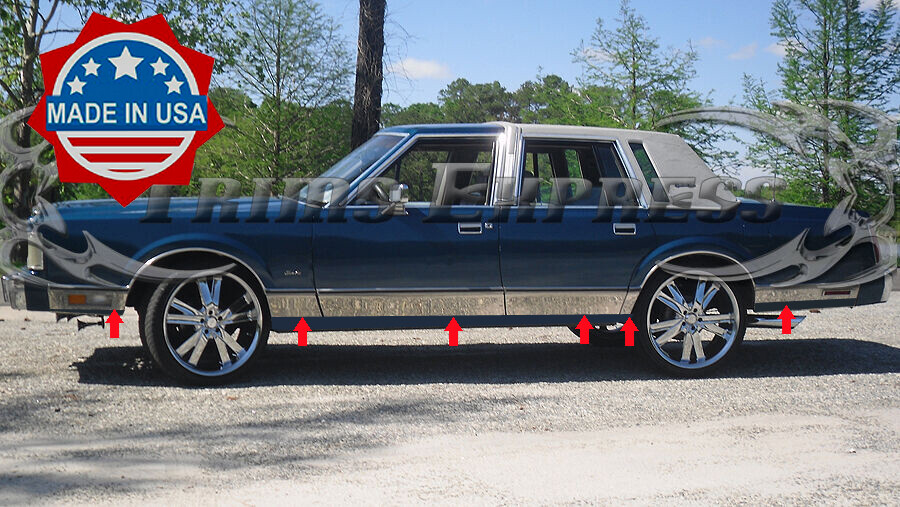 1982-1989 Lincoln Town Car Rocker Panel Molding Trim w/cutout 6 5/8\