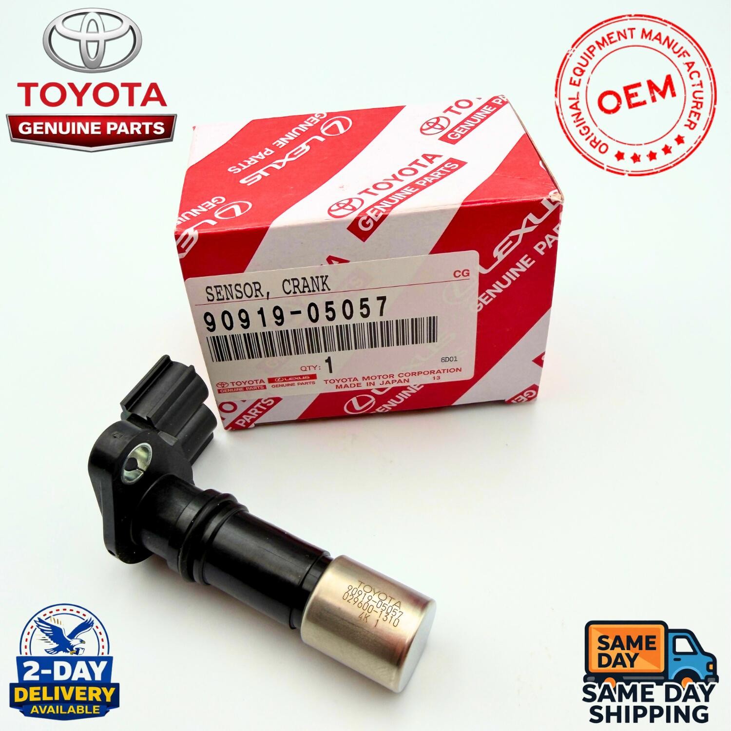 90919-05057 Genuine Toyota Sensor Crank Position 9091905057 US Stock OEM 90919-05057 Genuine Toyota Sensor Crank Position 9091905057 US Stock OEM