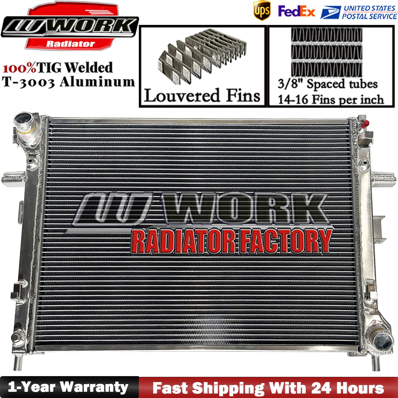 Aluminum Radiator Fit 2006-2011 Ford Crown Victoria/Lincoln/Grand Marquis 4.6 V8