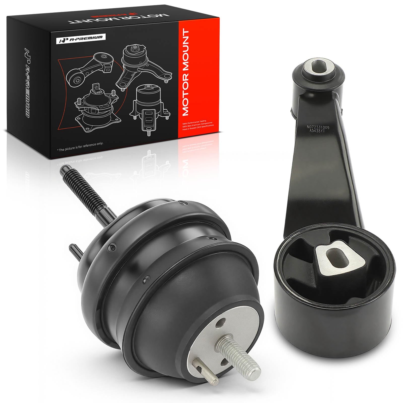 A-Premium Engine Motor Mount and Torque Strut Kit, Set of 2 Black