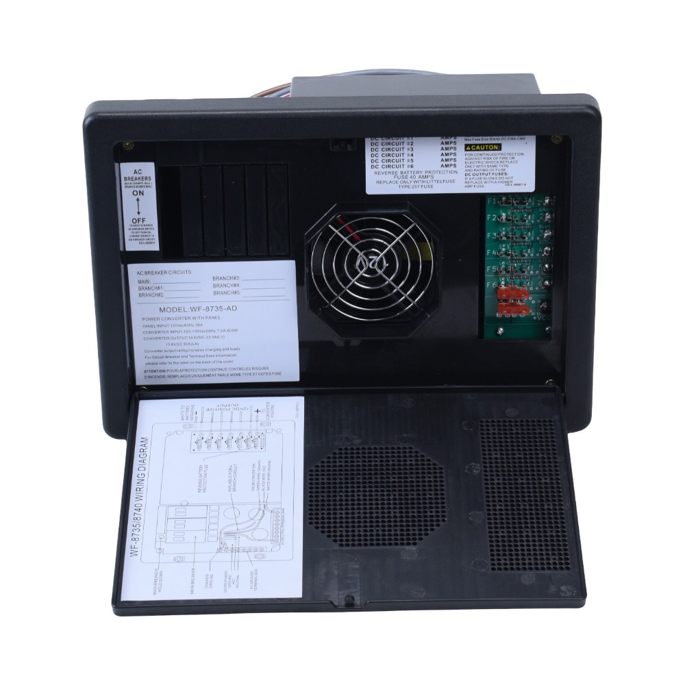 WF-8735-AD 8700-AD Auto-Detect Series Converter/Charger - wf8735-P Black 30 Amp