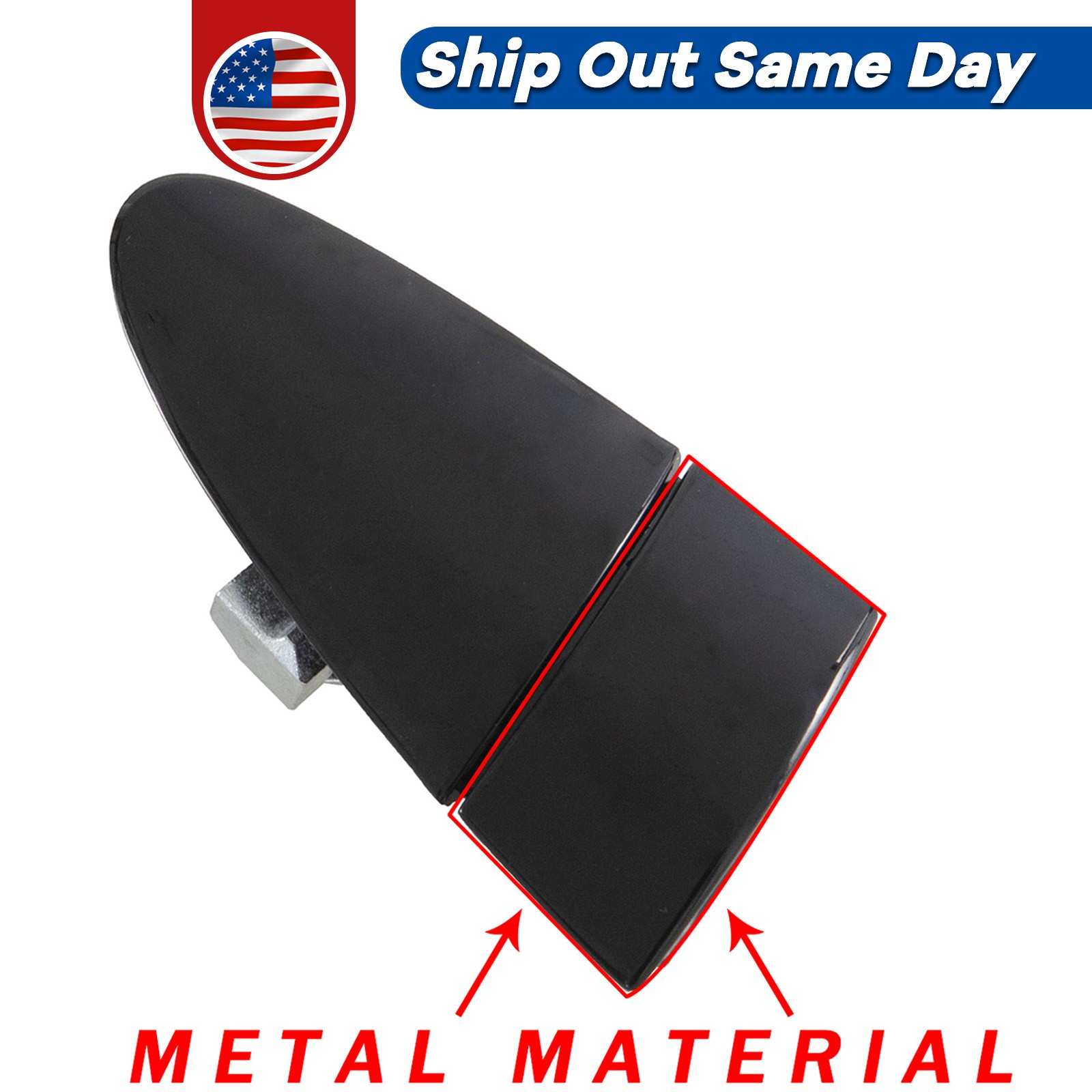 Metal Exterior Door Handle Right Passenger For Honda CRZ CR-Z 2011-2015 Black