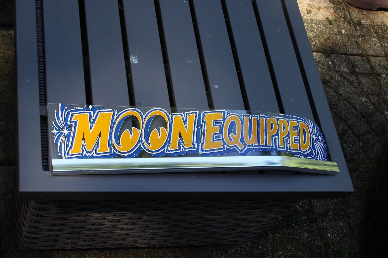 Vintage Bug Shield Visor Custom MOON Equipped Style Hot Rod Kustom Art