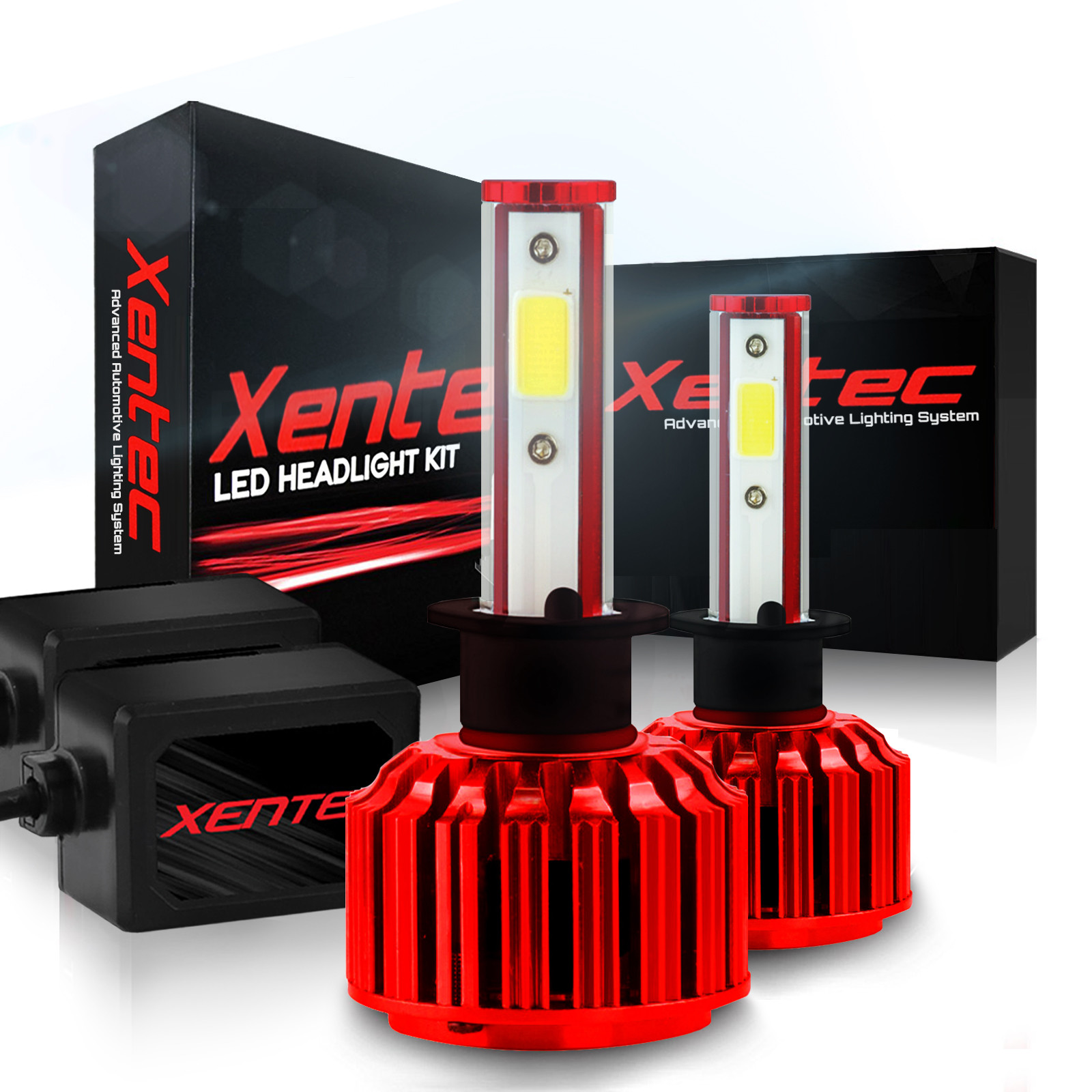 XENTEC 2x 9005 HB3 LED Headlight Bulb Conversion Kit High Beam 6000K White Light