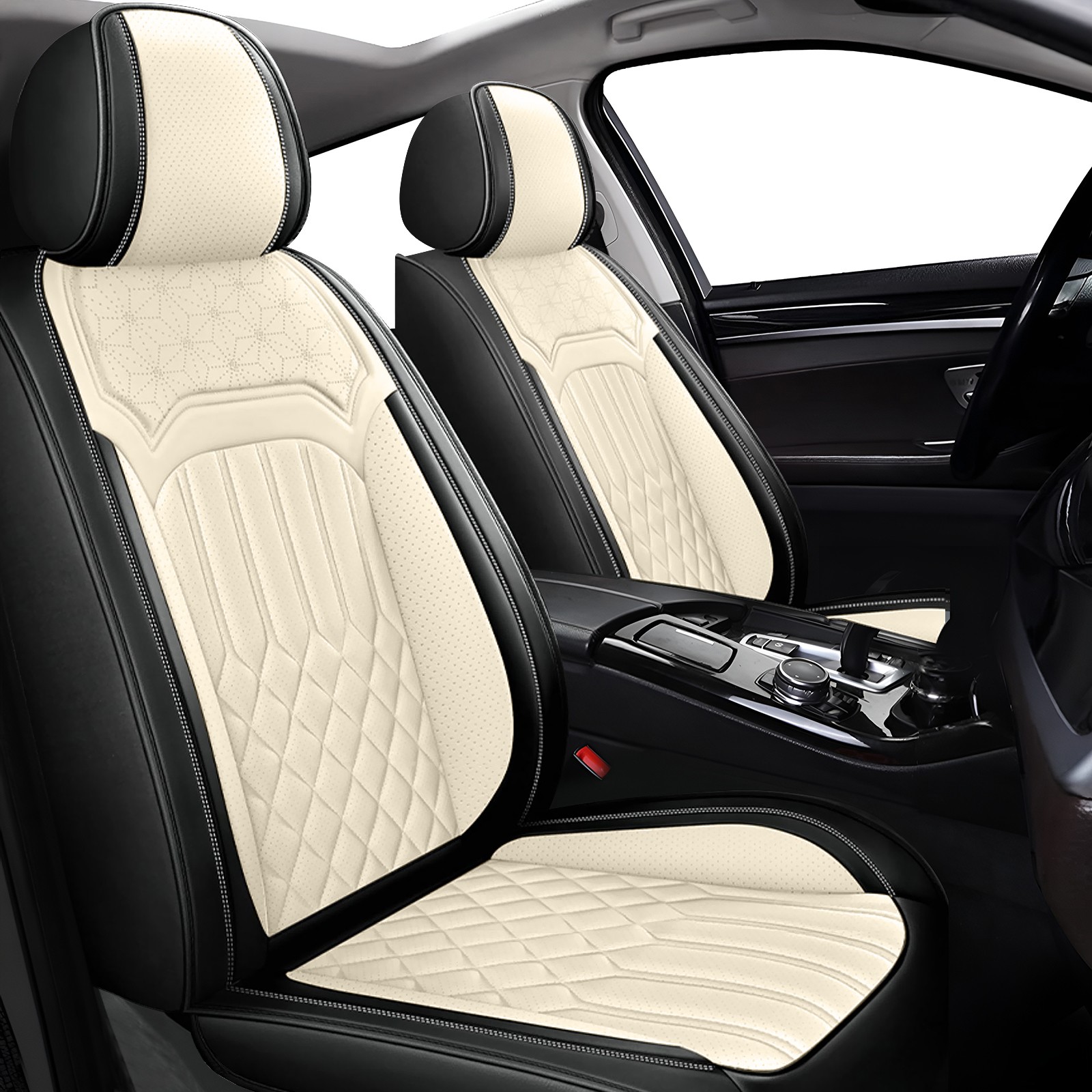Car 2/5 Seat Covers Faux Leather For Toyota Tacoma 2007-2023 Protector Cushion