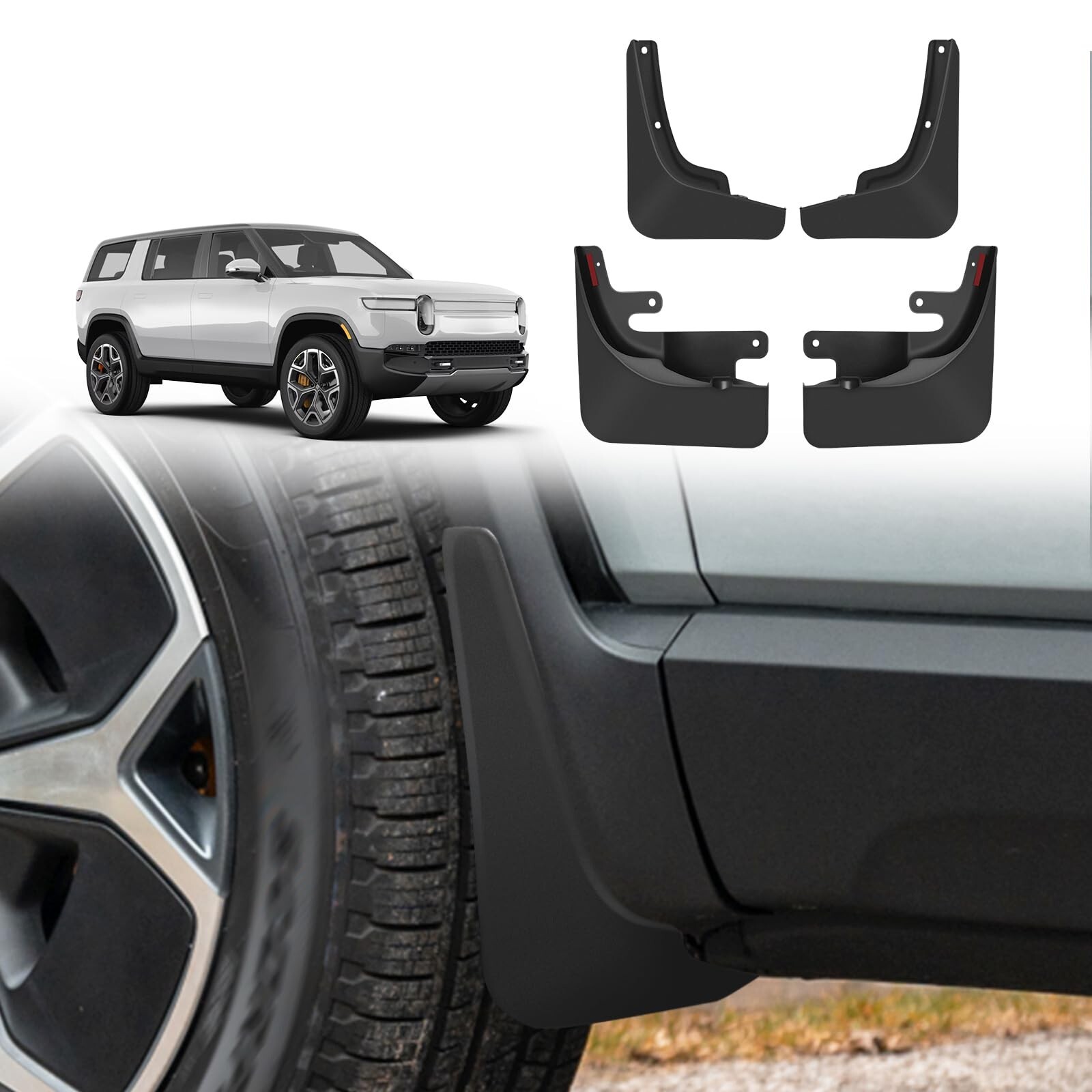 BestEvMod Mud Flaps Splash Guards Compatible with Rivian R1S 2022-2025 Splash... BestEvMod Mud Flaps Splash Guards Compatible with Rivian R1S 2022-2025 Splash...