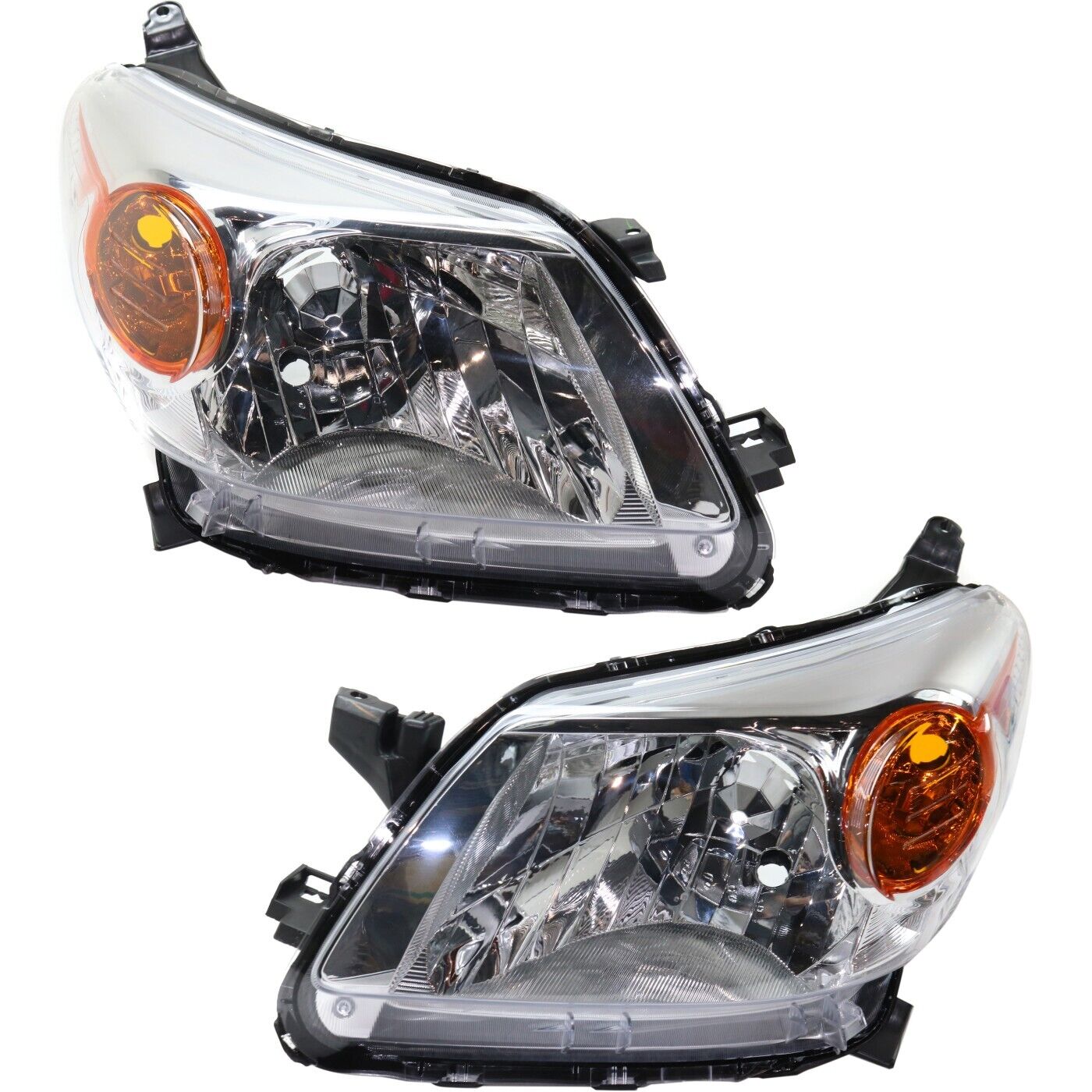Headlight Set For 2008-2012 Scion xD Driver and Passenger Side CAPA Clear Lens
